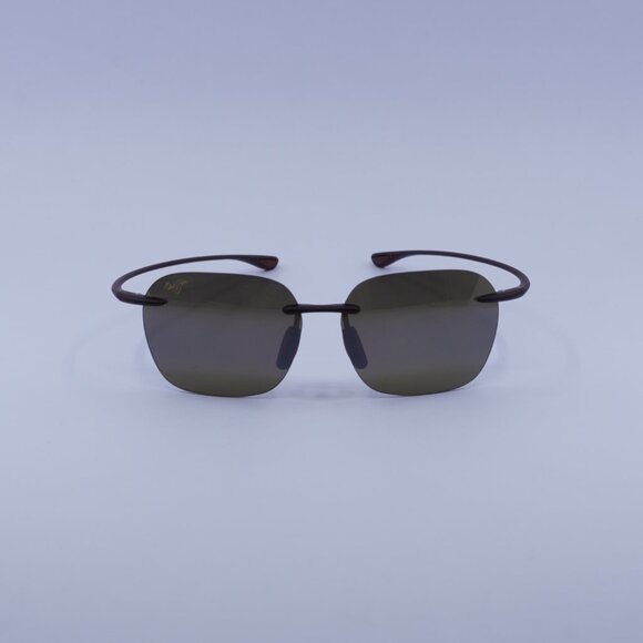 Maui Jim H446 26M Sunglasses Matte Rootbear Square Frame, Bronze HCL Lenses - Picture 2 of 10